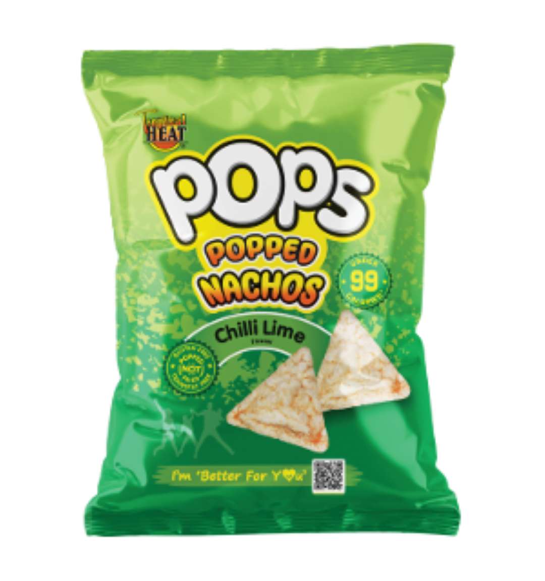 POPPED NACHOS CHILLI LIME 120G